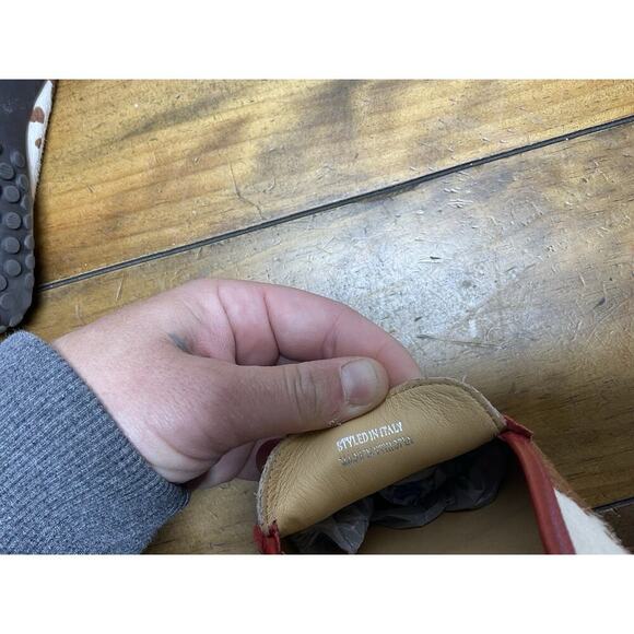 Vaneli Brown Cow Fur Leather Muki Slip-On Casual Shoe Women 7.5 - Picture 9 of 10